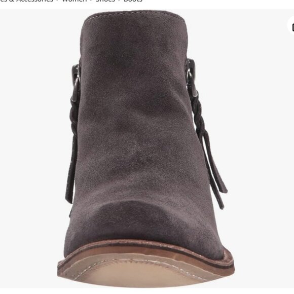 DOLCE VITA WOMAN SUTTON SUEDE ANKLE BOOTIE Sz 9.5 DARK GREY - Picture 4 of 9